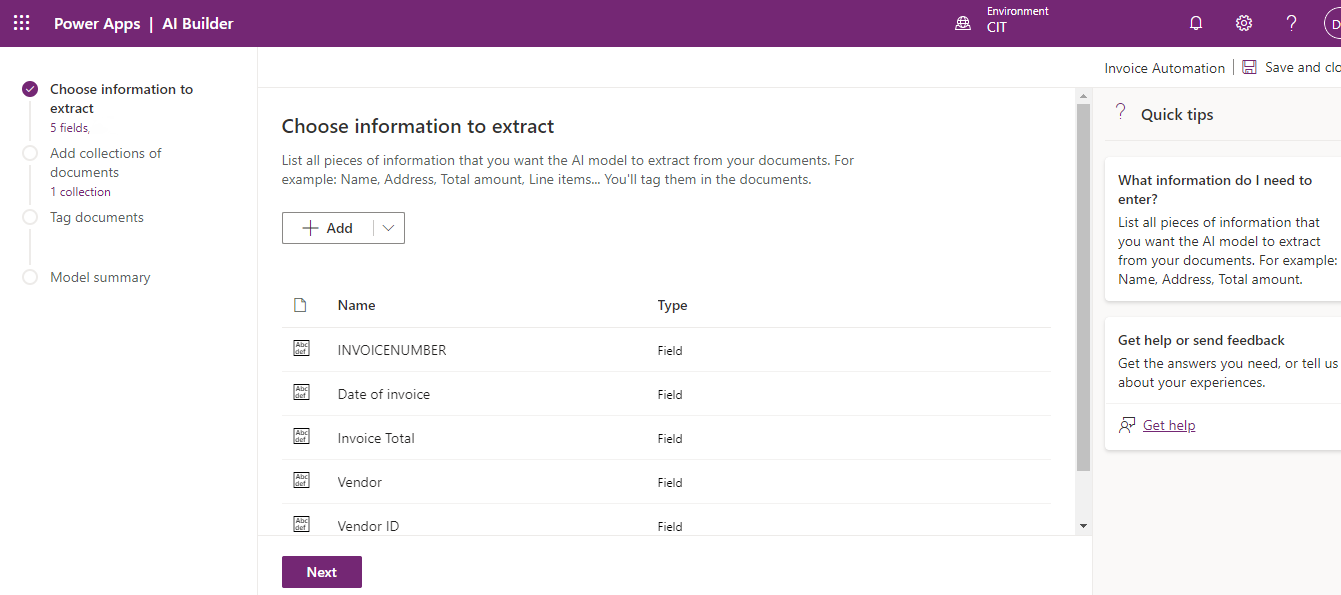 Form Processing Using AI Builder-6