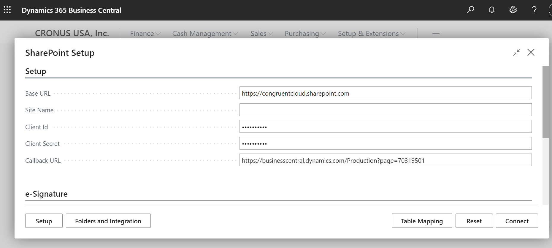 SharePoint Integration with Business central-15