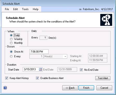 Business Alerts In Dynamics GP-9